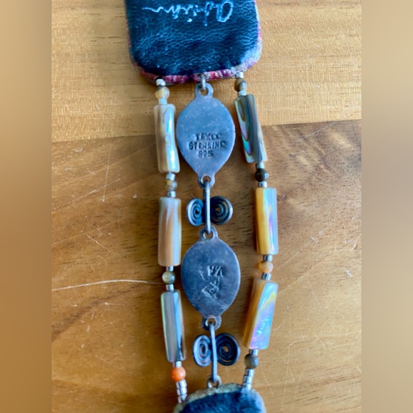 Beautiful Vintage Taxco Sterling 925 and Abalone Bracelet - Picture 11 of 15